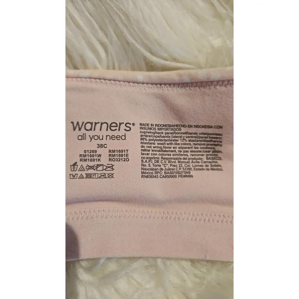 Warners Cloud 9 Wireless Lightly Lined Comfort Bra 38C – Super Soft & Seamless - Picture 4 of 4